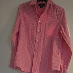 Ralph Lauren Kids Pink Checkered Button Down Shirt